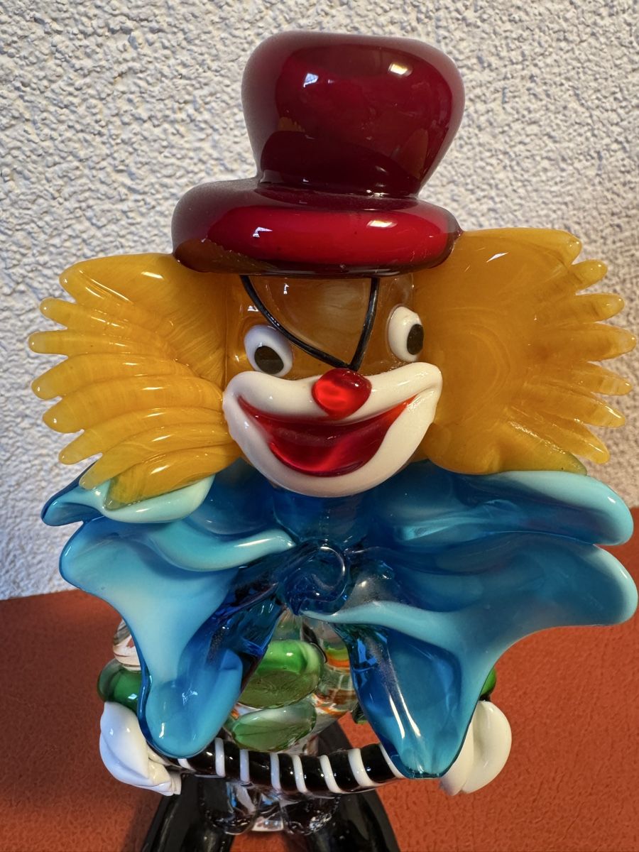 Murano Statuette: Murano Figur Clown gross – Usato da siebnen venduto da minte 5