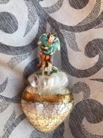Alter Christbaumschmuck Herz mit alter Engel-Oblaten