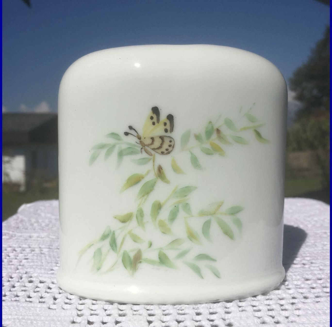 Vasi & Recipienti: BLUMENVASE  HANDBEMALT  VASE  SCHMETTERLING – Usato da Subingen venduto da ArtBead