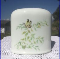 BLUMENVASE  HANDBEMALT  VASE  SCHMETTERLING