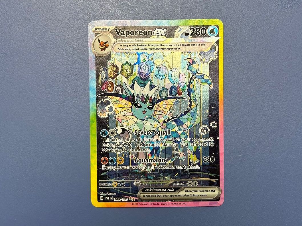 Pokémon Carte collezionabili: Vaporeon Ex 149/131 Prismatic Evolution EN – Usato da Schlieren venduto da happymerchant64