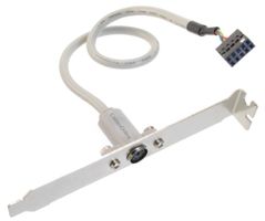 PS/2 Mini-DIN auf 2x5 IDC Adapter mit Slotblech