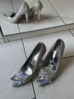 Glitzernde Baron Schuhe, Damenschuhe, Grösse 38, Silber