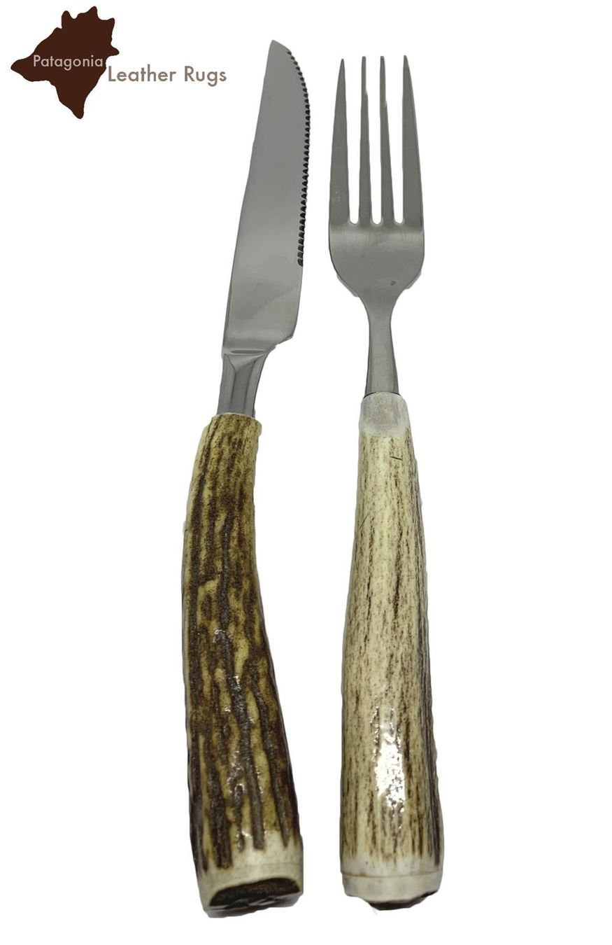Forchette: Set mit 6 gabeln mit Hirschhorn – Nuovo e nell'imballaggio originale da Arbedo venduto da patagonialeatherrugs 3