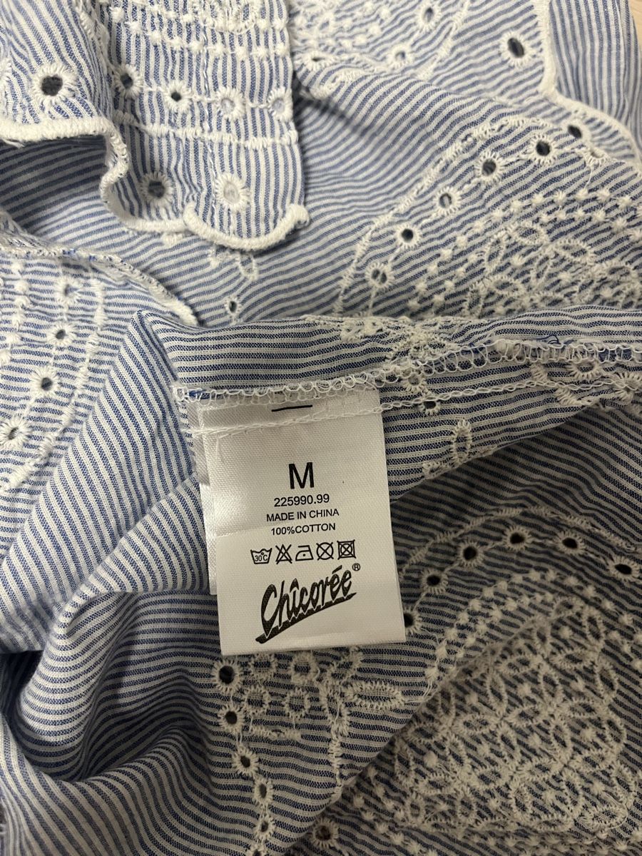 Camicette: Hemd weiss-blau gestreift mit Lochmuster M neu – Nuovo (secondo la descrizione) da Birrwil venduto da vanyboo 6