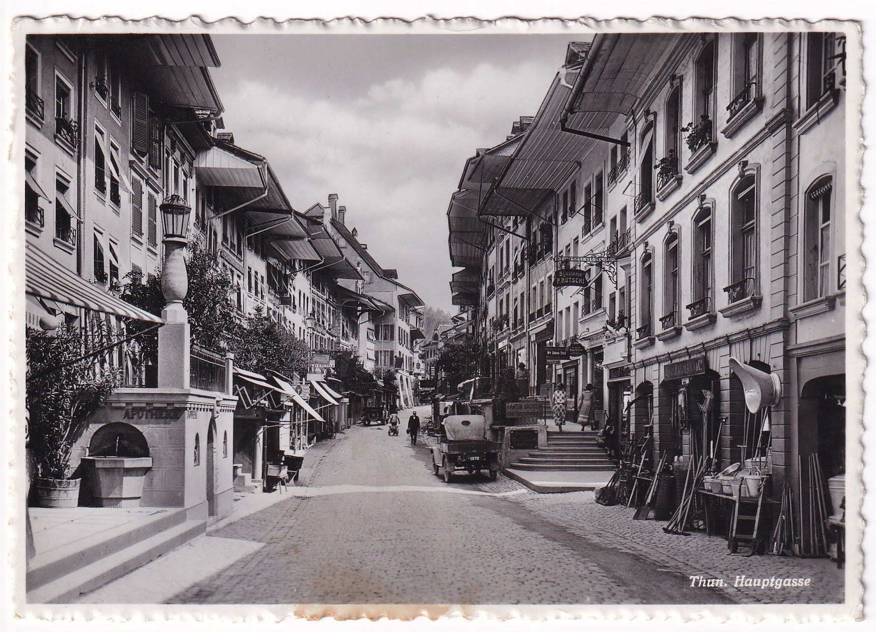 Cartoline postali: Thun Hauptgasse. Thoune  1938 – Difettoso da Cormoret venduto da Pascalll2001