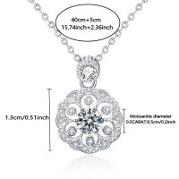 Elegante Silberhalskette 925/0.5Carat mit Moissanit Anhänger