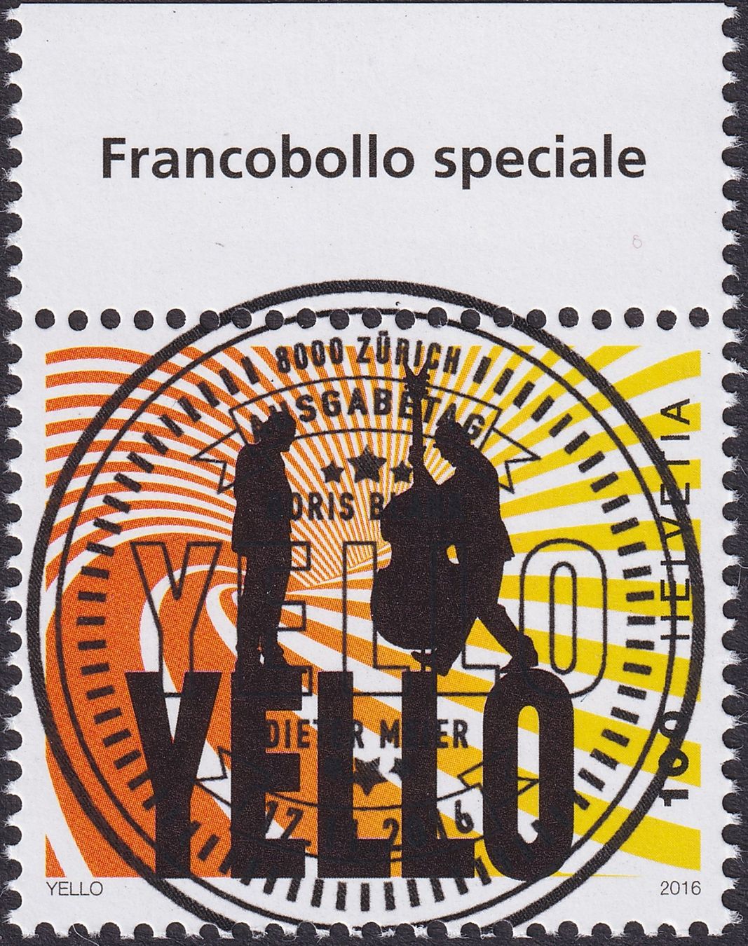 Tutti i francobolli: 2016, Nr.1610 "YELLO" mit Ersttags-Voll-Stempel +TAB – Usato da Sursee venduto da Luzernerraute