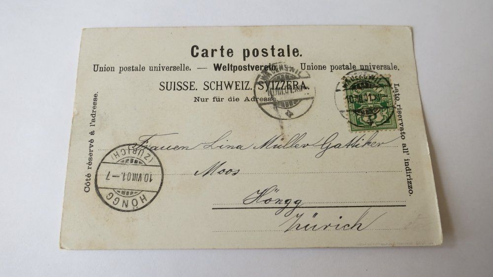 Cartoline postali: Gruss aus Wädenswil - Litho - 1901 – Usato da Jona venduto da centumprata 1