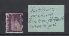 Abart Druckzufällikeit Nr.427 / 1967 Kirchenspitz bedeckt