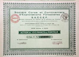 Soc. Corse d'Exploitations Forestières SA - 1928