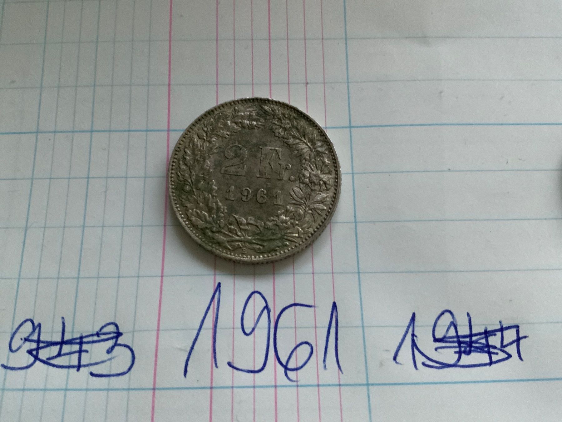 Alle Münzen: 3 mal 2 franken – Gebraucht aus Langnau am Albis von Judithsebi 3