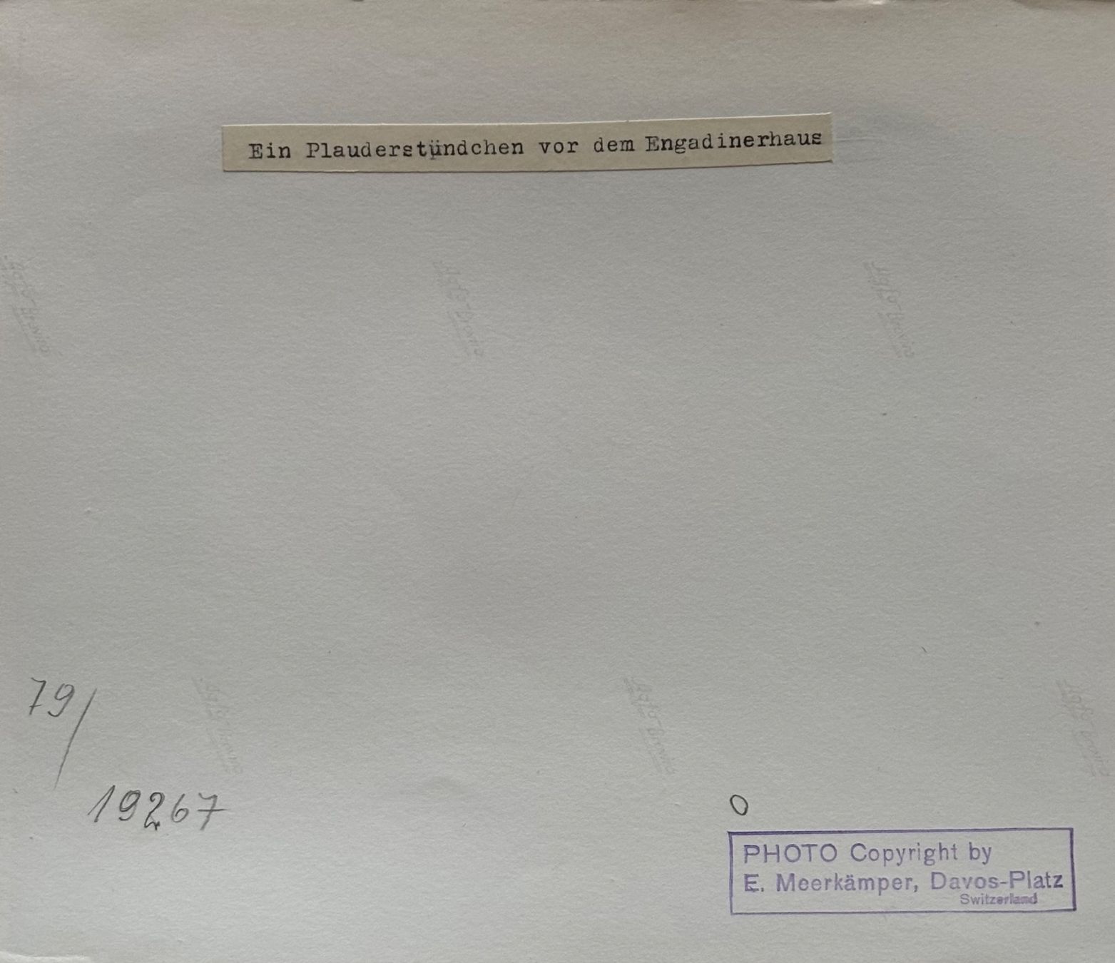 Poster & Bilder: Vintage E. Meerkämper, Davos, Trachten, Engadin – Gebraucht aus Frauenfeld von Merk52 1