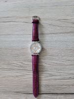 Elegante Damenuhr von Rhomberg mit Lederarmband lila