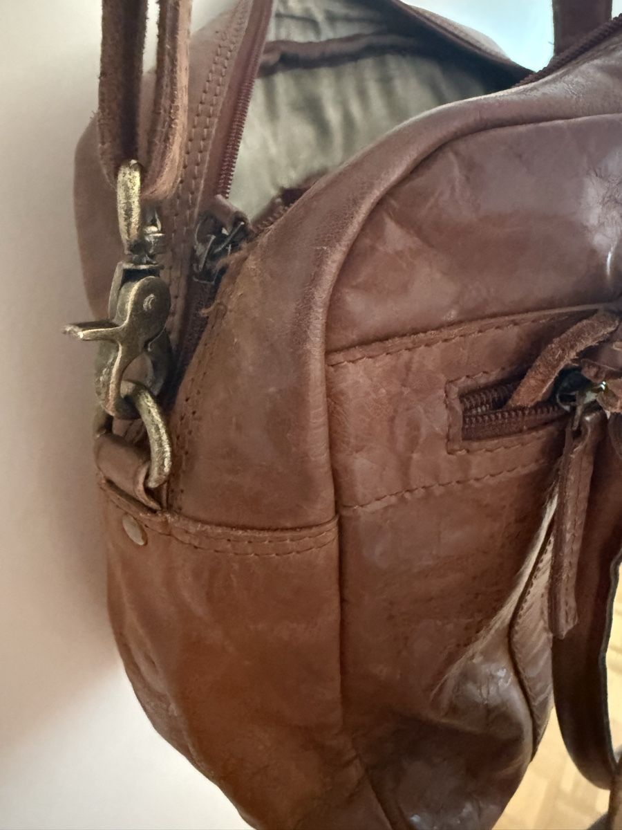 Borse da donna: Ledertasche braun Handtasche Varese – Usato da Meggen venduto da edwardcallan 3