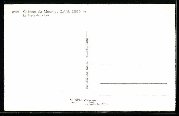 Cartoline postali: AK Cabane du Mountet, Le Pigne de la Lex – Usato da Berlin venduto da bartko-reher 1
