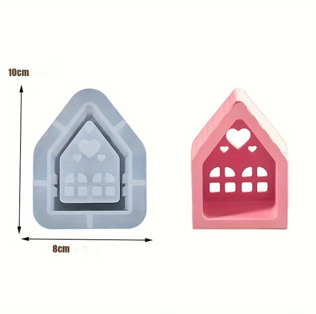 Teglie da forno: Giessform Silikonform Haus Teelicht Herz – Nuovo e nell'imballaggio originale da Kaltbrunn venduto da schere-stein-papier 1