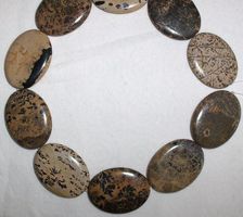 Landschaftsjaspis,  oval, 40x30x7mm