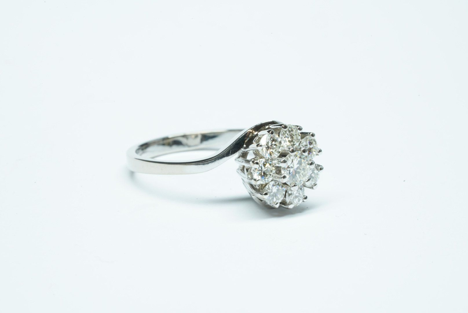 Anelli: 18k Weissgold Diamantring – Usato da Bülach venduto da Re-Jewelled 1