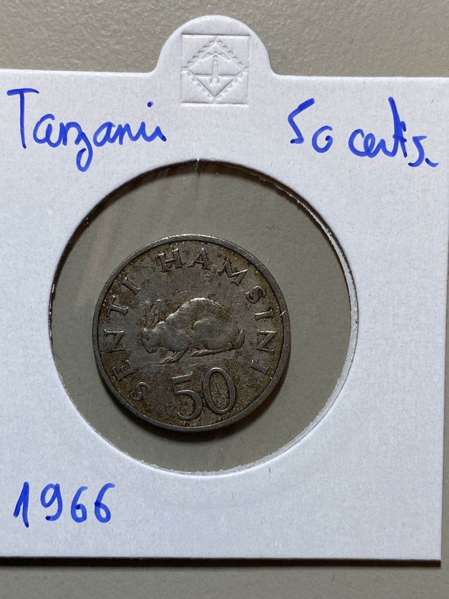 Tutti le monete: Tanzanie - 50 cents - 1966 – Usato da Payerne venduto da Mike1682