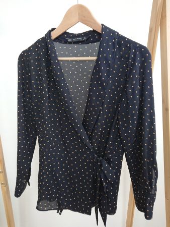 Elegante Damen Wickel Bluse von ZARA Gr. XS