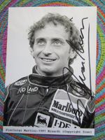PIERLUIGI MARTINI FORMEL1 FAHRER AUTOGRAMMKARTE ANTIK