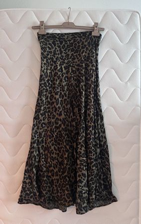 Zara Midi Rock Animal Print Muster braun schwarz Grösse XS