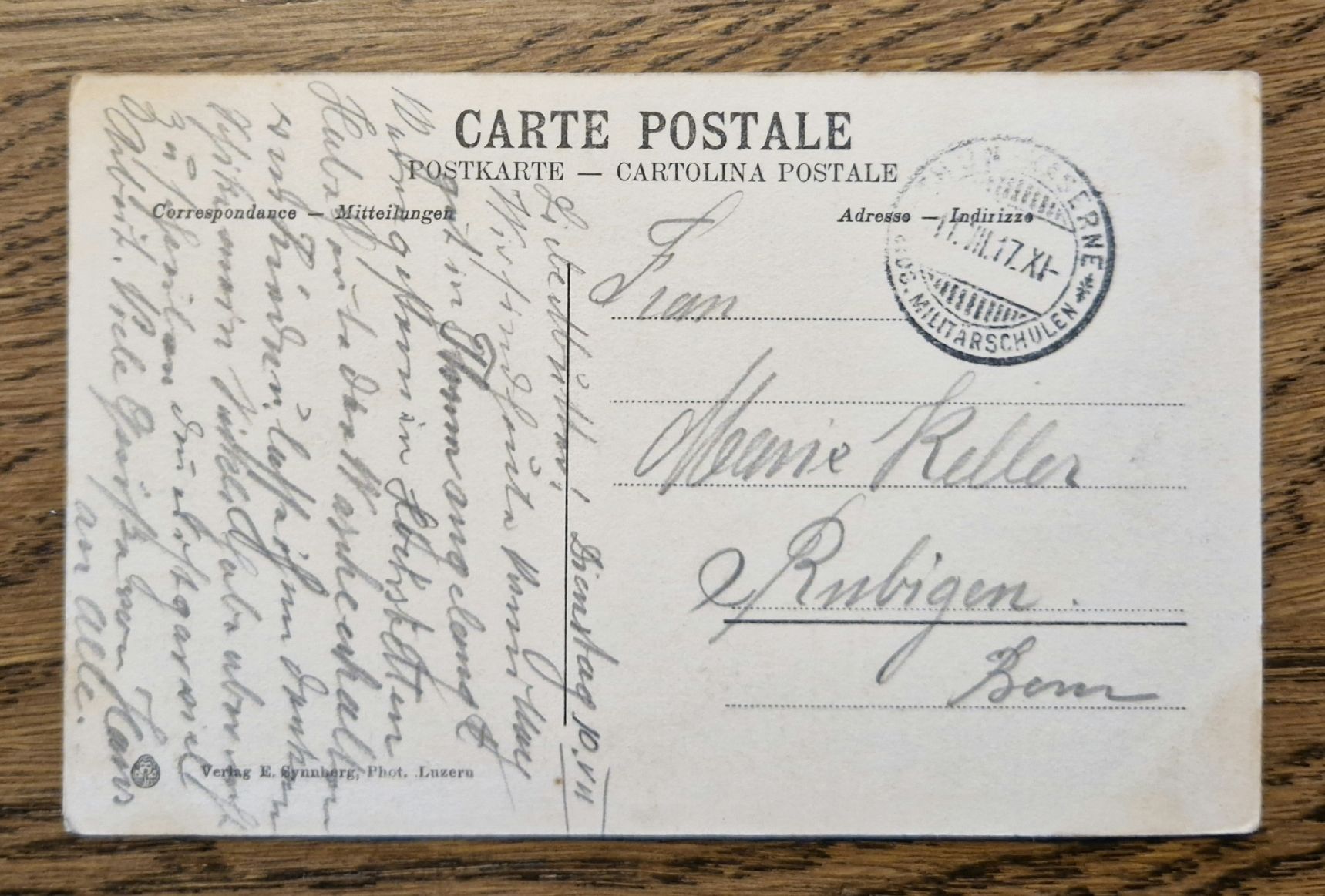 Cartoline postali: Am Thunersee, Feldpost, 1917 nach Rubigen – Usato da Ebikon venduto da Donar50 1