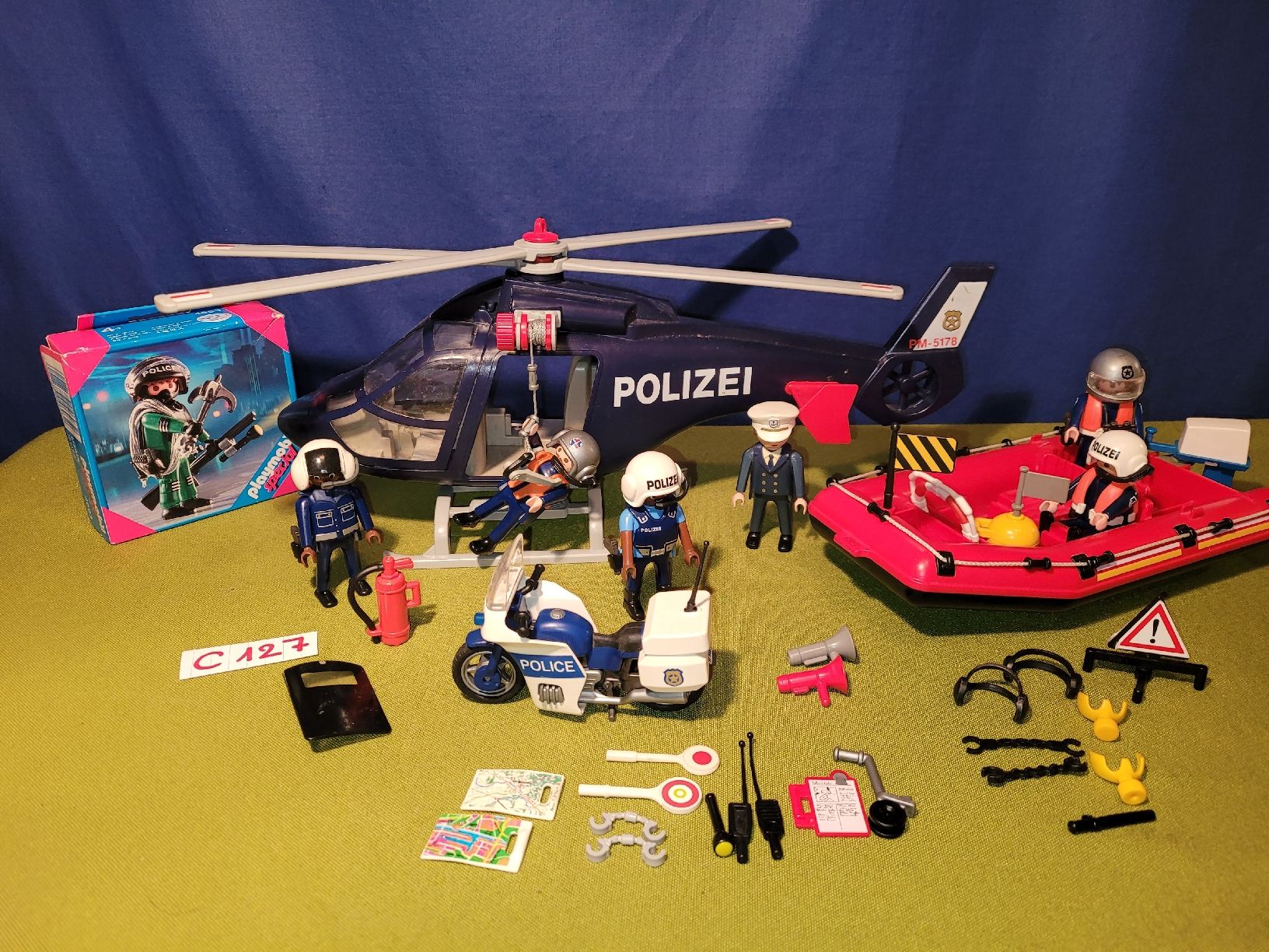 Playmobil Giocattoli: Playmobil Polizei,Hubschrauber C127 – Usato da Aarberg venduto da Fink010