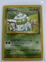 Pokémon Bulbasaur 44/102 Base Set 1999 Englisch Vintage