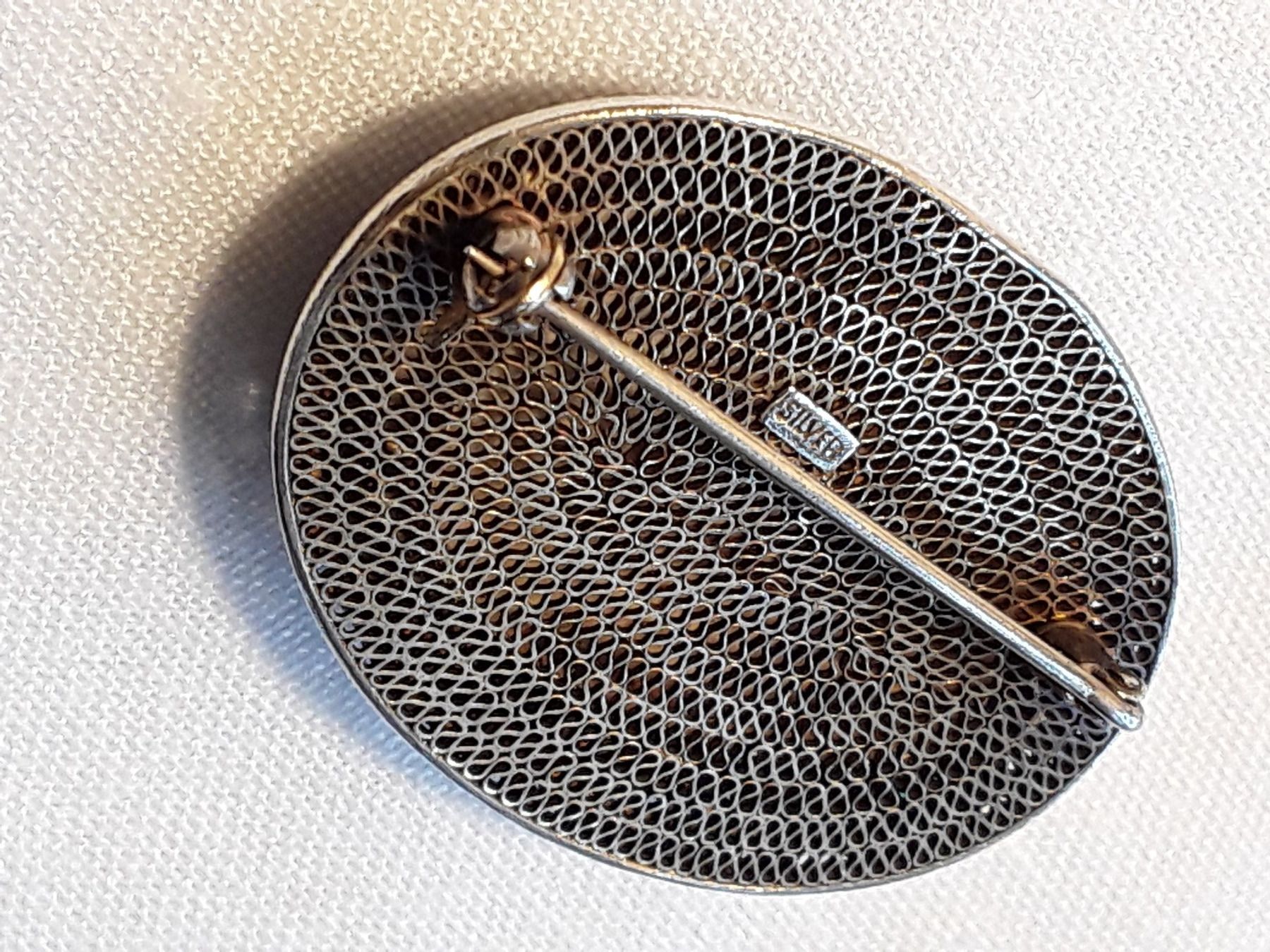 Broschen & Nadeln: Antike fein bemalte Silber Brosche CHINA, ca 1920 – Gebraucht aus Zürich von sanwit 3