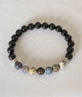 Männer Edelstein Armband Ozean Jaspis und Achat auf Mass