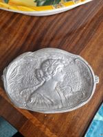 Art nouveau Pewter decorative dish