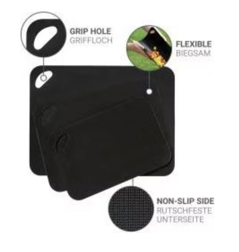 Wenko Elettrodomestici da cucina: 6er-Set Wenko Schneidebretter flexibel schwarz – Nuovo (secondo la descrizione) da Frauenfeld venduto da heyLani 6