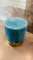 Neuwertiger Kare Design Pouf Gold Türkis/Grün