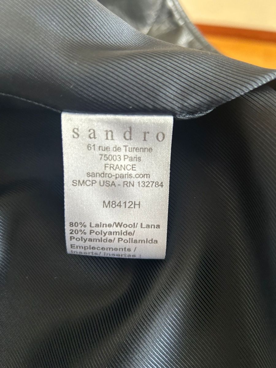 Sandro Mäntel: Black Coat Sandro Paris – Gebraucht aus Sonvico von gborella 2