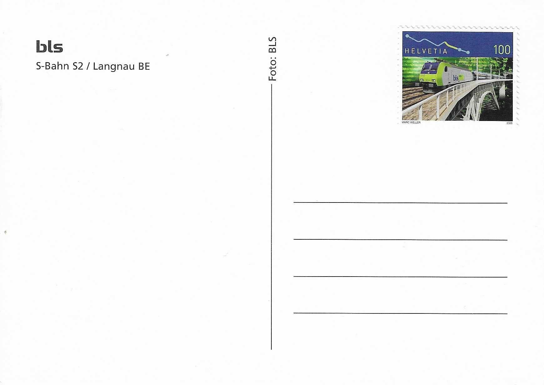 Cartes postales: bls S-Bahn S2/Langnau BE – Neuf (Voir description) à Rothrist par Stranglehold 1