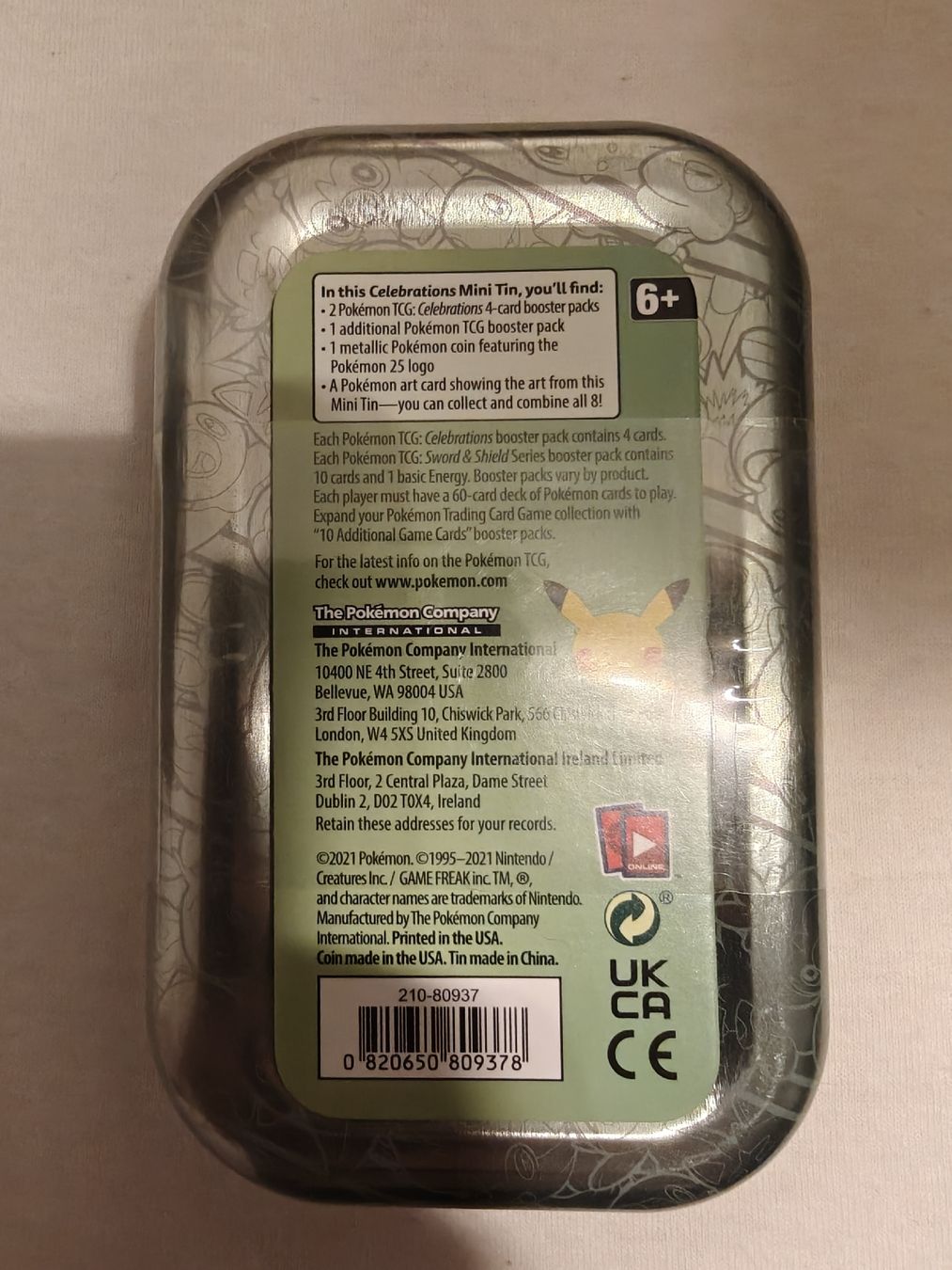 Pokémon Sammelbilder & Trading cards: Pokémon 25th Celebration Mini Tin ab CHF 1.- – Neu und originalverpackt aus Schaffhausen von Dionyson 1