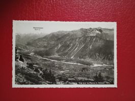 Crans-Montana Wallis Vue Plaine du Rhone s/w Karte