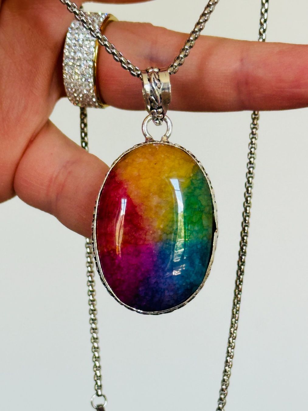 Catenine: Rainbow Solar Quartz Gemstone Ethnic Jewelry – Nuovo e nell'imballaggio originale da Genève venduto da AGBERG 1