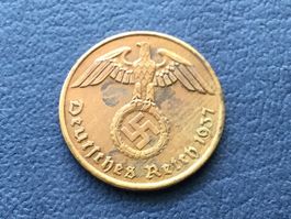2 Reichspfennig Drittes Reich 1937 A.