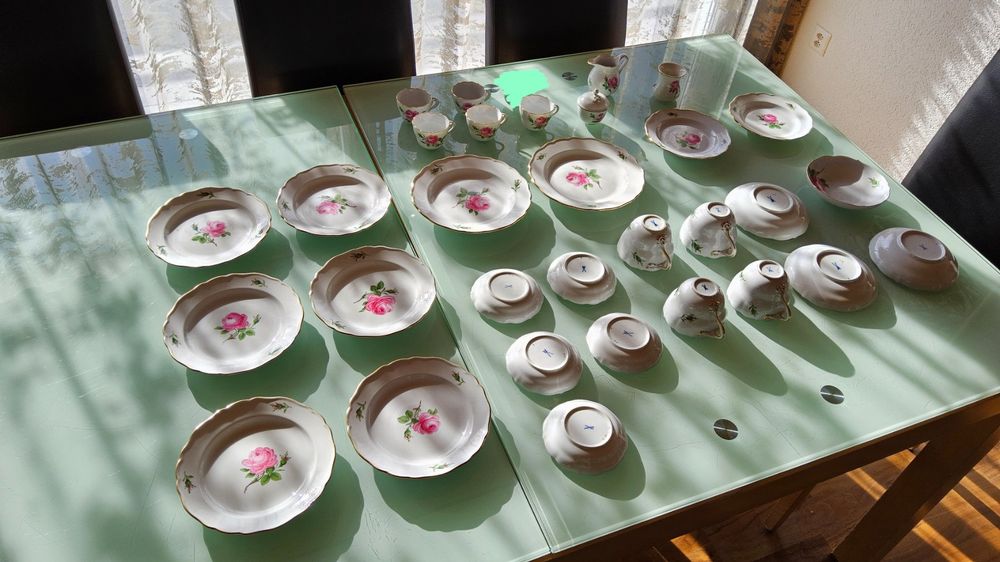Porcelaine Allemande « Le Reine » Des Années 1930 Par Eschenbach Ensemble De 21 Pi%c3%a8ces