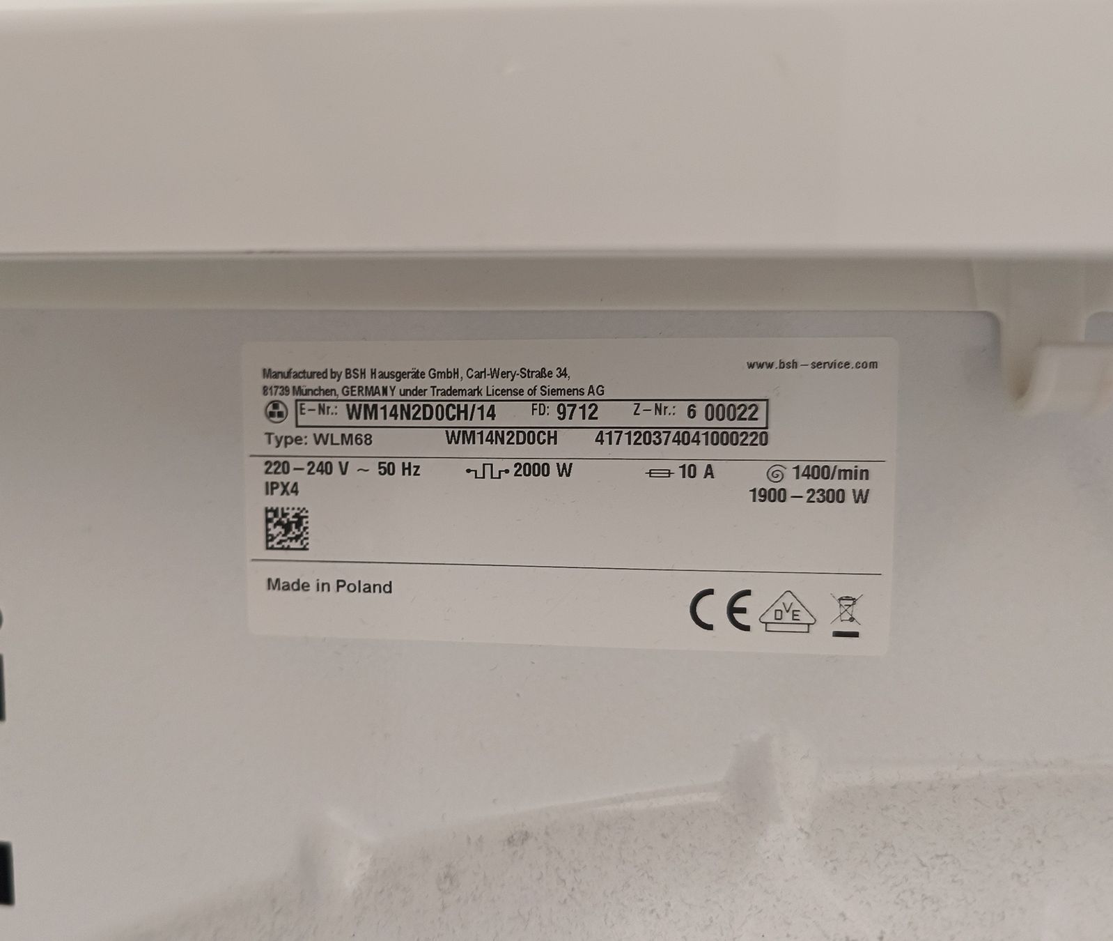 Siemens Lavatrici: Waschturm Siemens iQ300 – Usato da Höri venduto da Preiskrieger 5