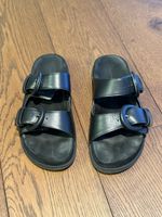 Taddeucci Sandals Black Buckle Size 37.5
