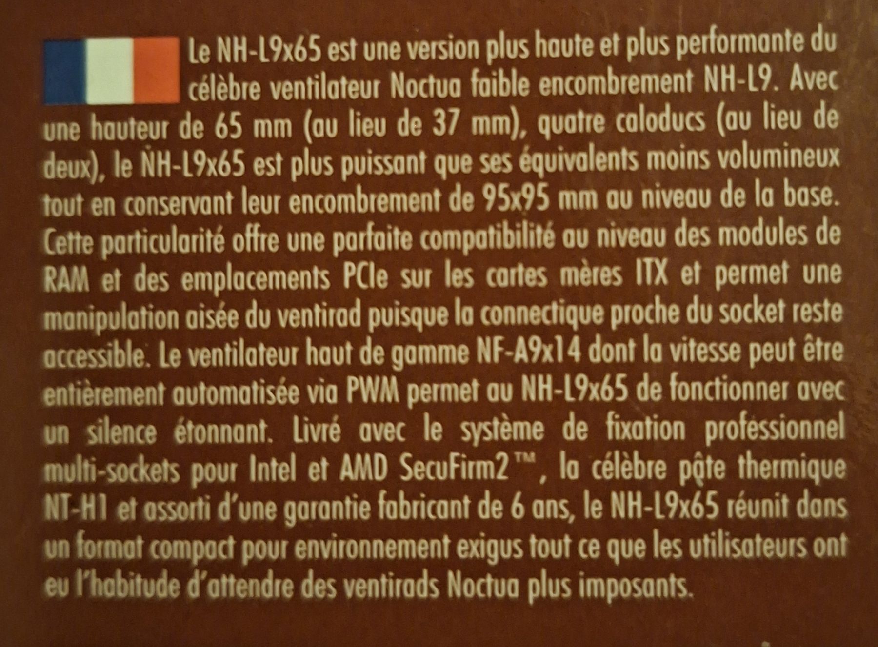 Noctua Ventilatori: Ventirade NOCTUA NH-L9X65 – Usato da Tavannes venduto da Yann333 3