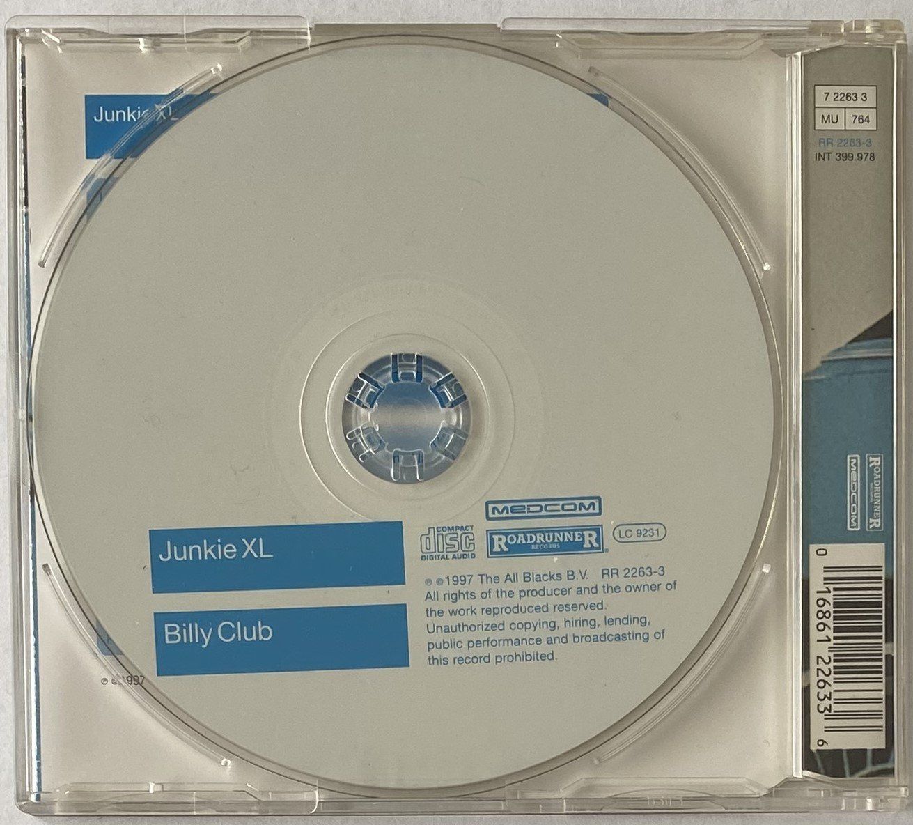 CD: Junkie XL, Billy Club – Usato da Flums venduto da Asquillo 1