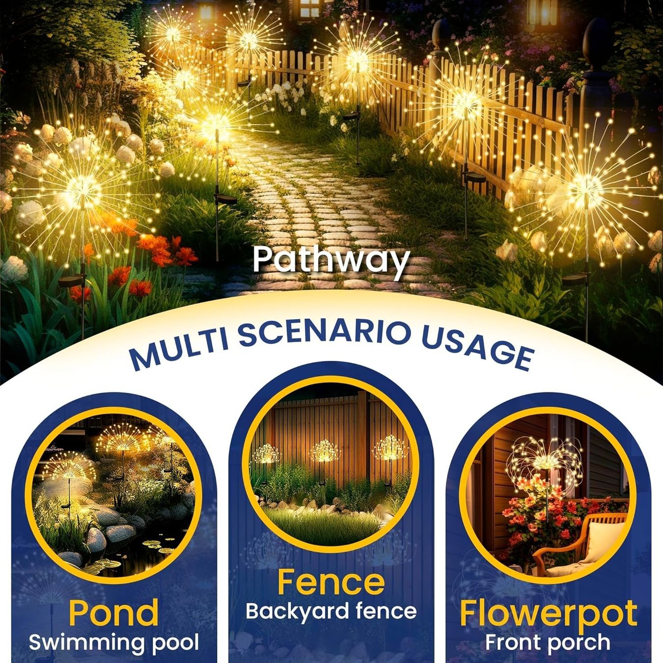 Lampen: 4x Solar LED Feuerwerk Gartenleuchten – Neu und originalverpackt aus Nuglar von SmartLiving24 5