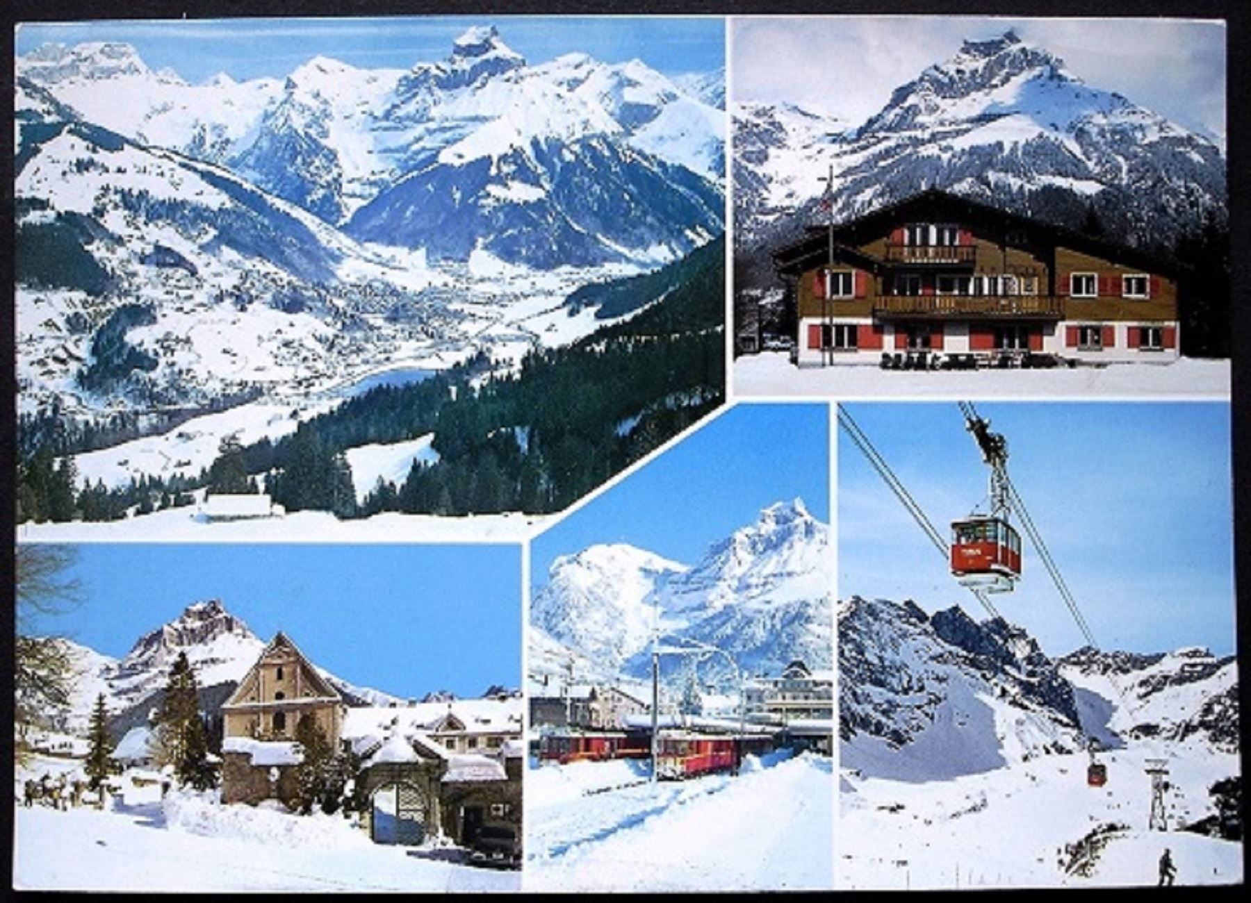 Ansichtskarten: ENGELBERG Ferienheim St. Raphael, Bahn, Luftseilbahn – Gebraucht aus Jona von philajona