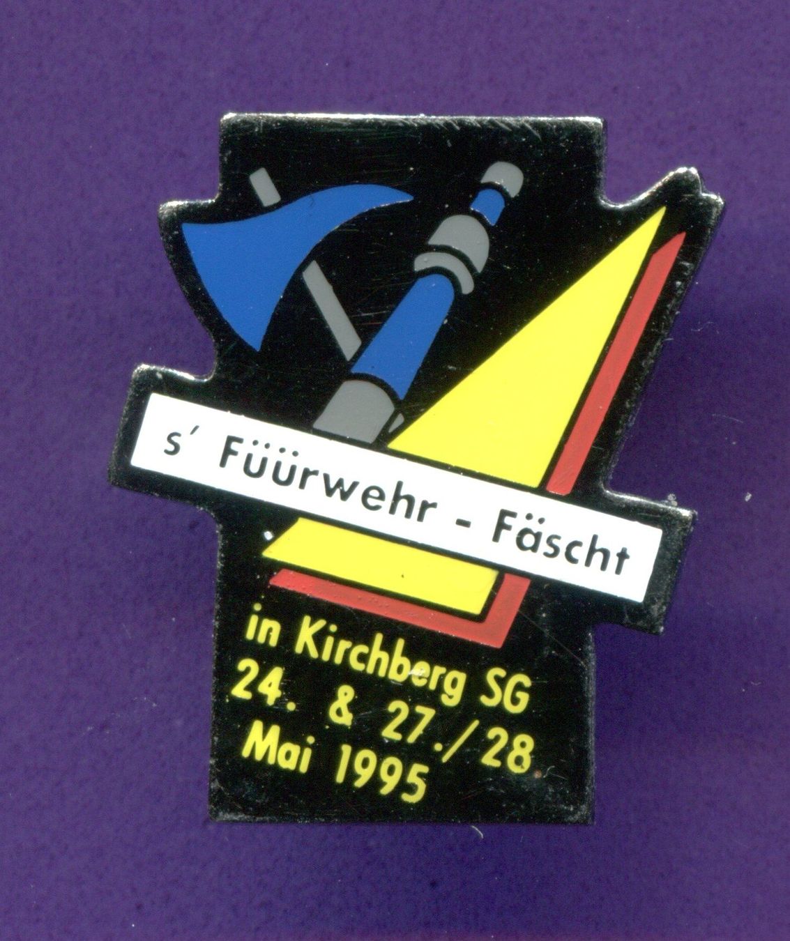 Placchette & Badge: Füürwehr Fäscht  Kirchberg  1995 – Usato da Winterthur venduto da Sammleroase