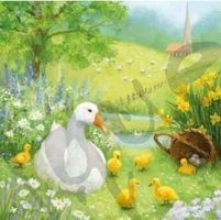 Serviette duck family (1487) 2Stk.